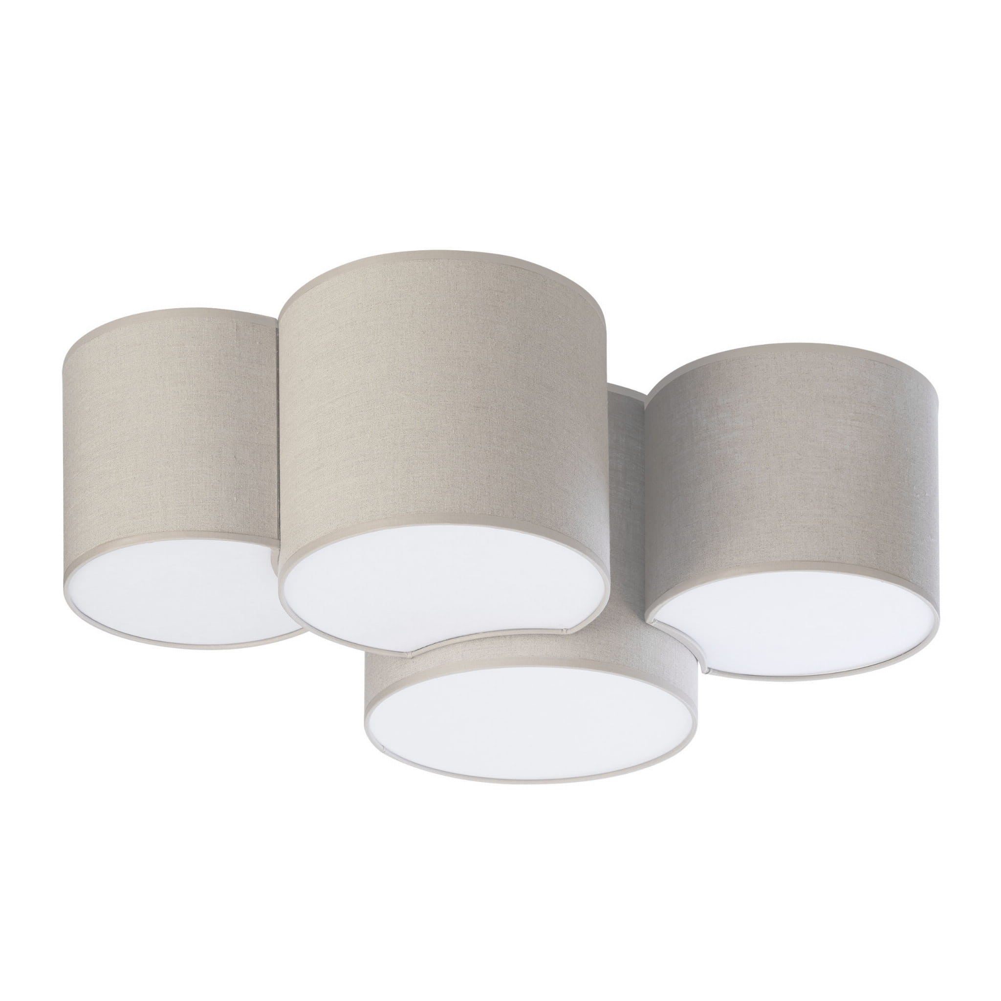Plafon Mona niestandardowy biały odcienie szarości 4xE27x15W wym: 30 x 74 cm IP20 tkanina TK Lighting