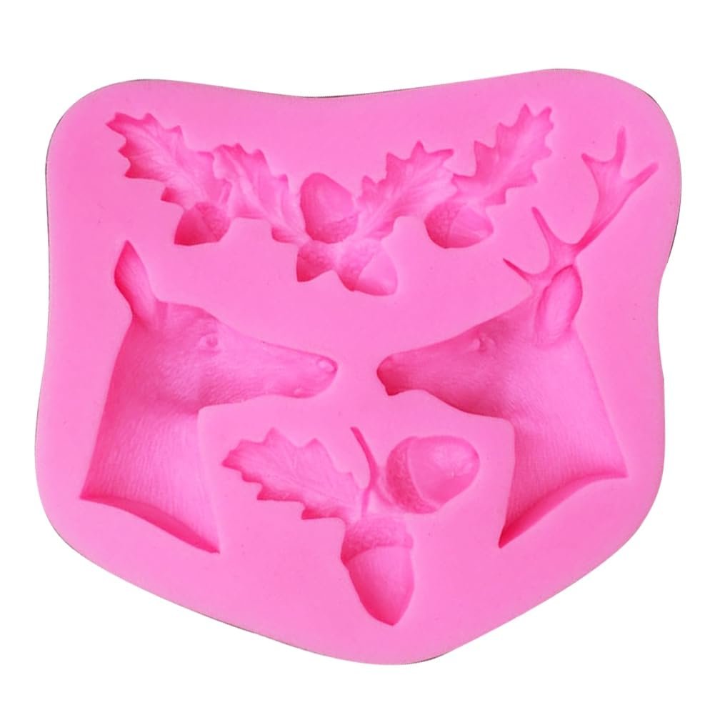 Moldes Silicone Natal - Pinhas E Folhas Azevinho Para Bolos