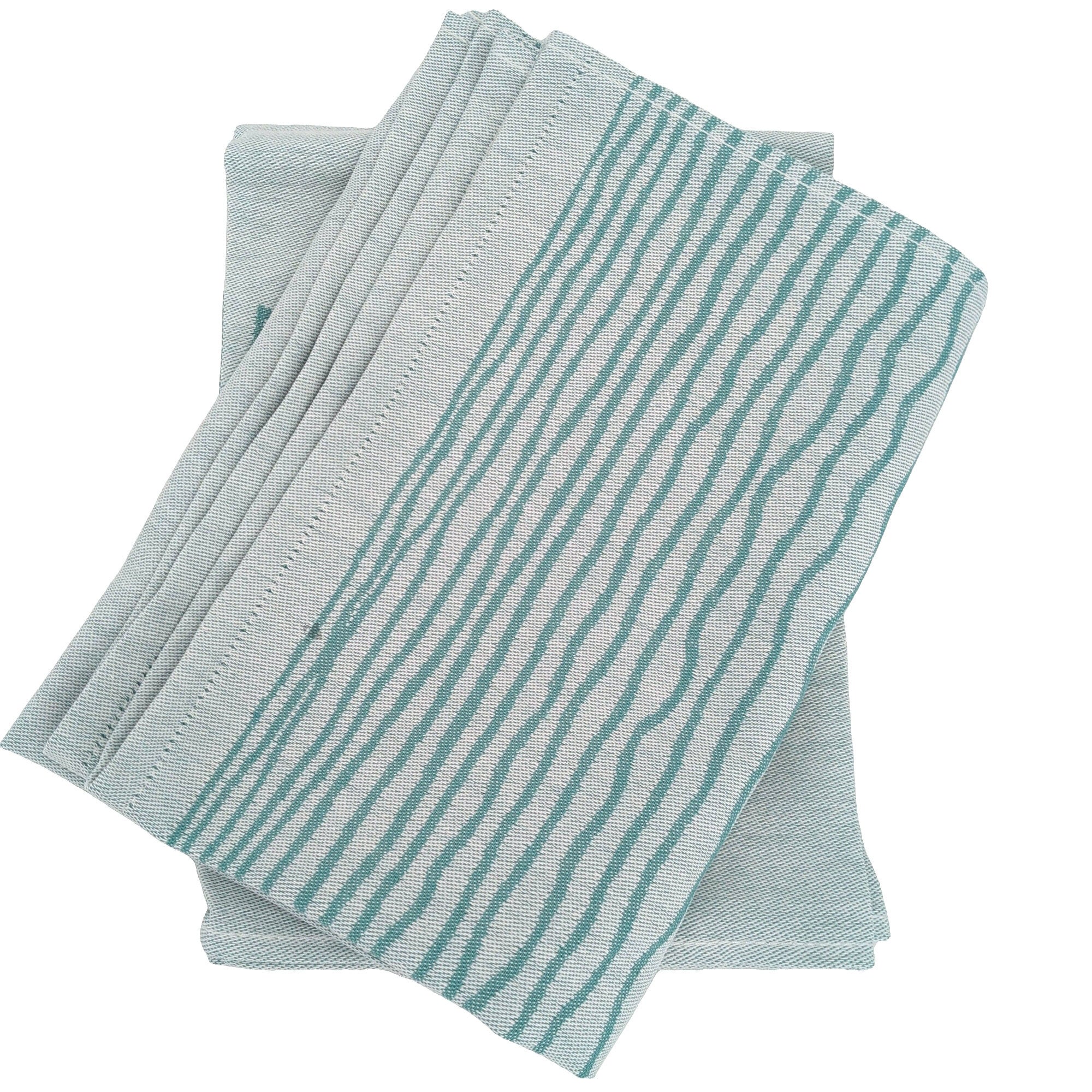 Lot de 2 torchons de cuisine 50x70 cm coton FRIENDS motif canards bleu