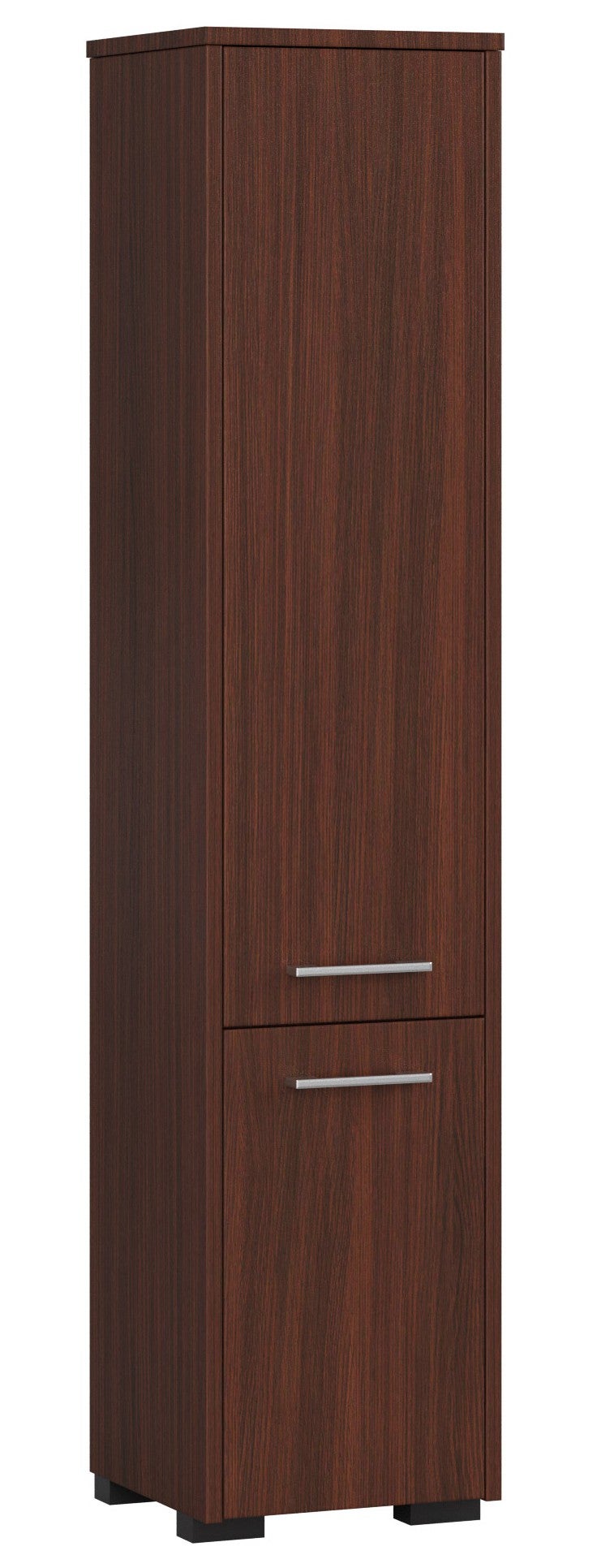 Wolnostojąca szafka łazienkowa: 2 drzwi, 5 półek, wenge, szer.: 30 cm, wys.: 140 cm, gł.: 30 cm.