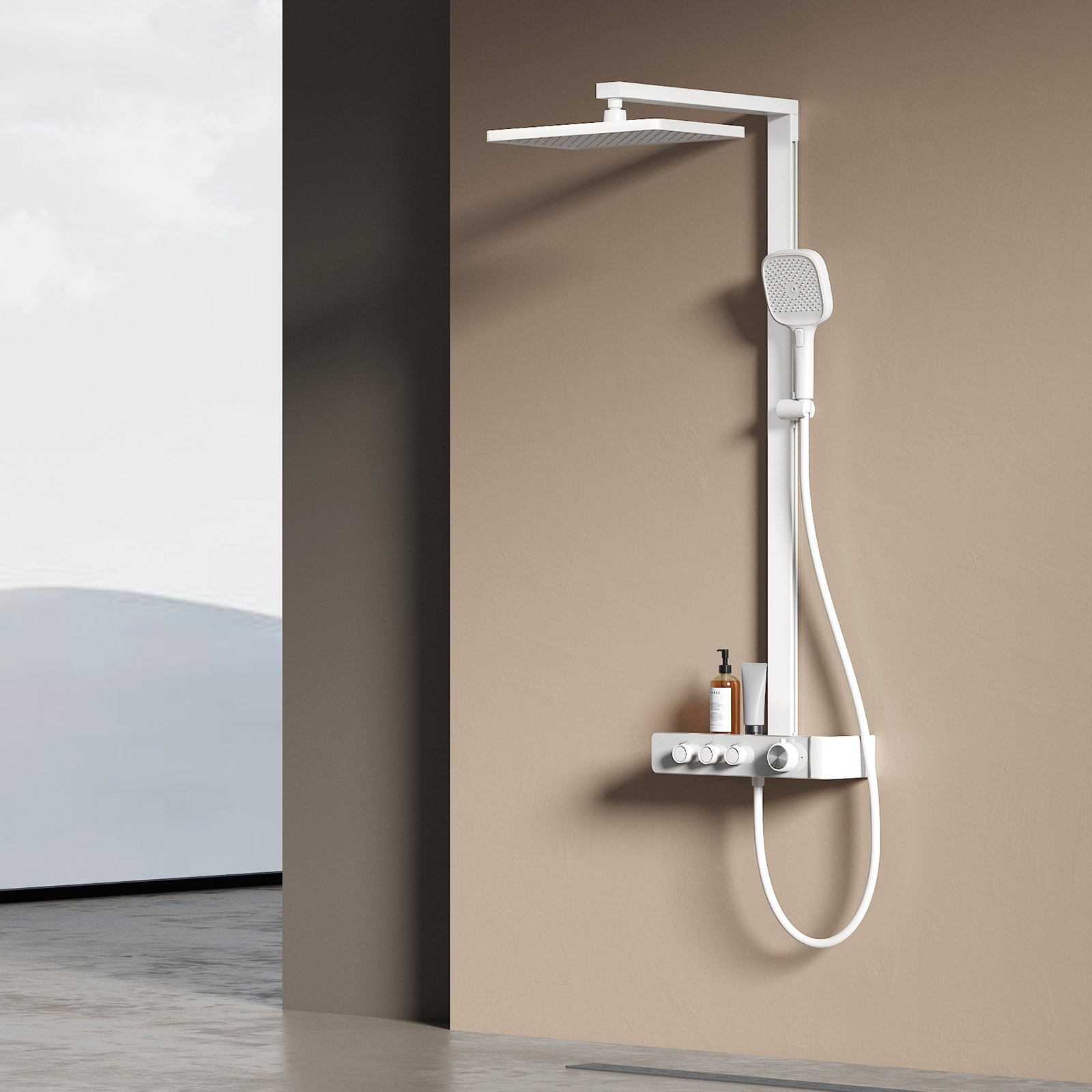 Colonne de Douche Thermostatique Jet Pluie main image 1