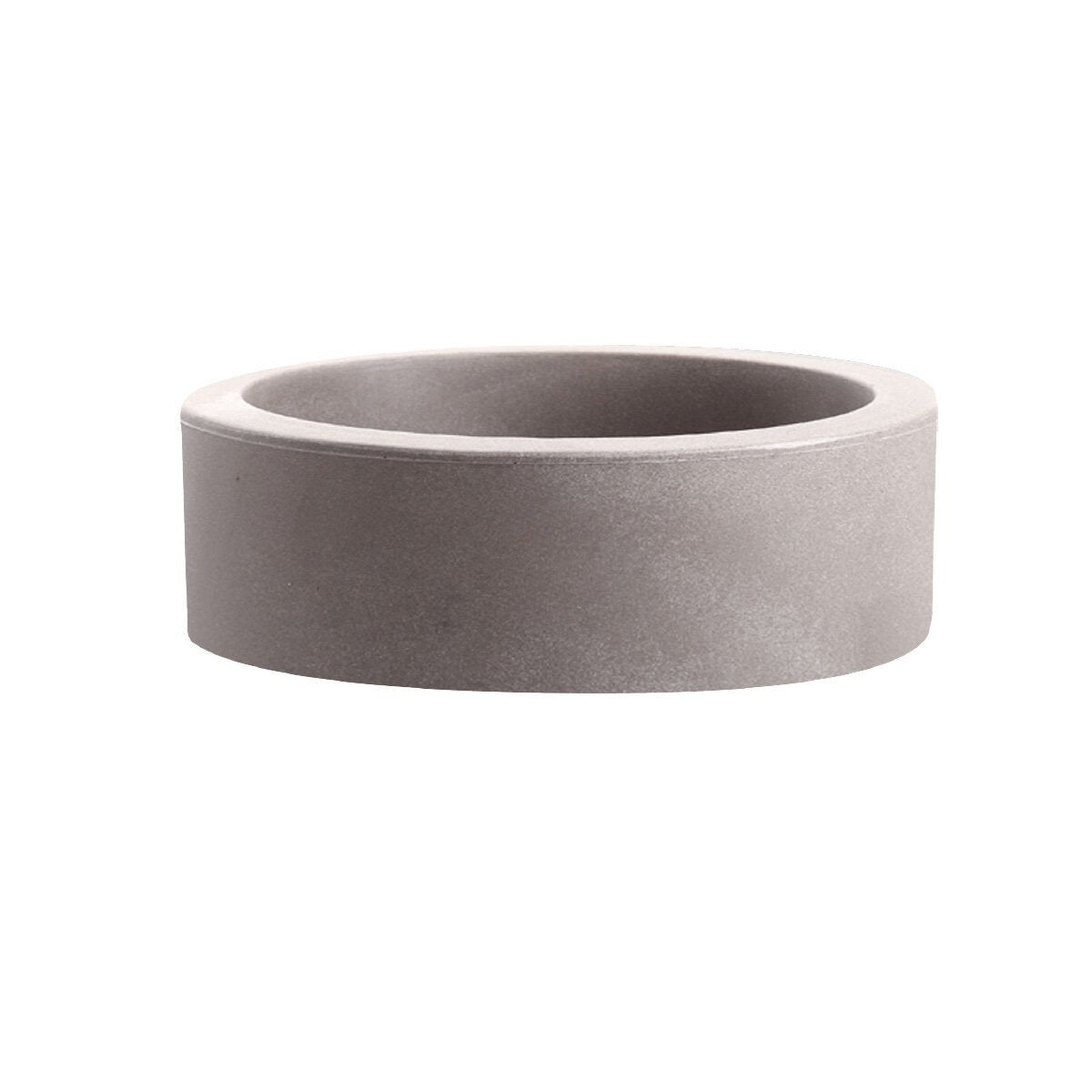 Vaso Nicoli Echo Rotondo In Plastica Riciclata, Grigio Cenere Opaco, Diametro 35 X H 42 Cm, Resistente UV E Gelo Per Esterni