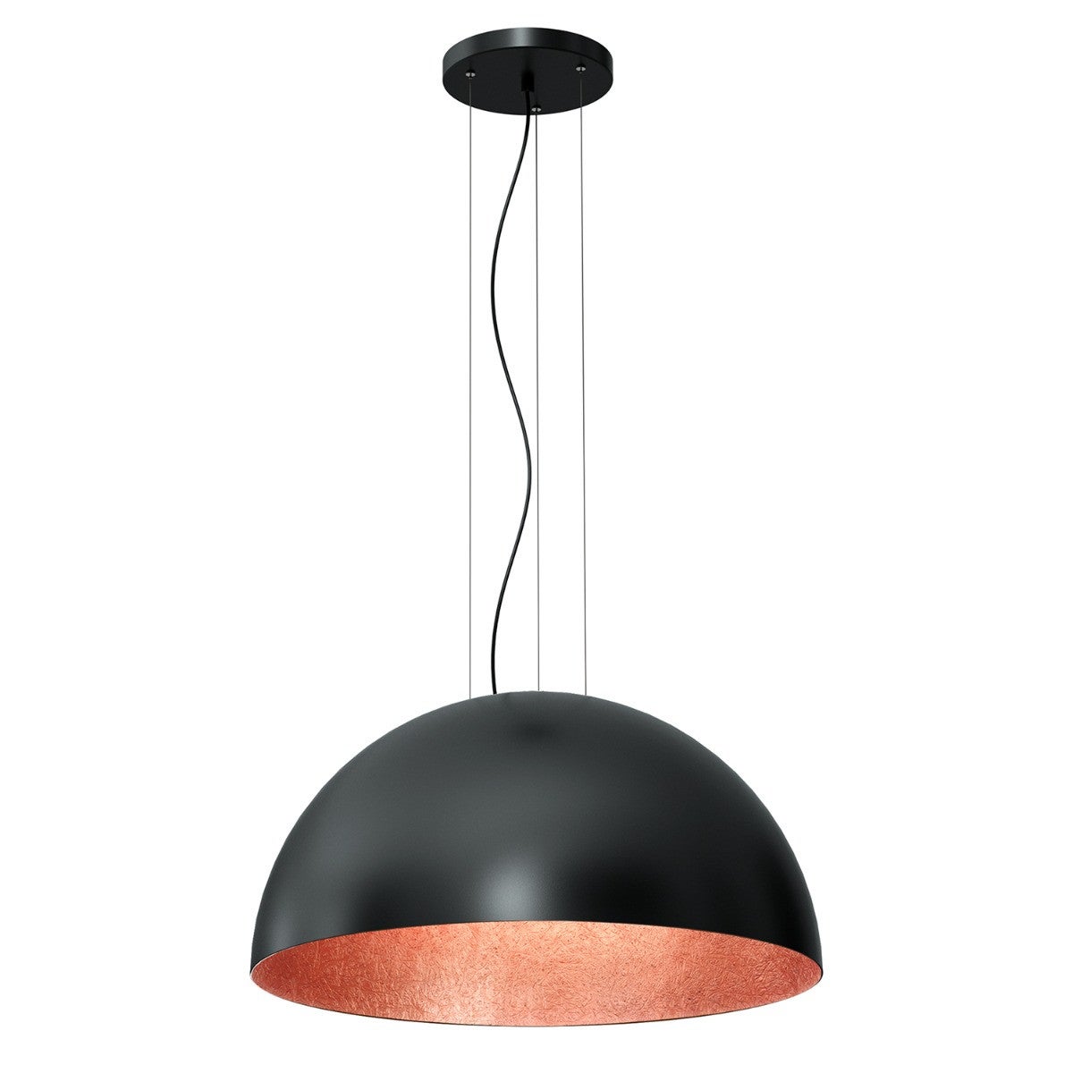 Lampa wisząca Compo czarny mat-miedziana 1xE27x15W wym: 130 x 60 x 60 cm kompozyt Luminex