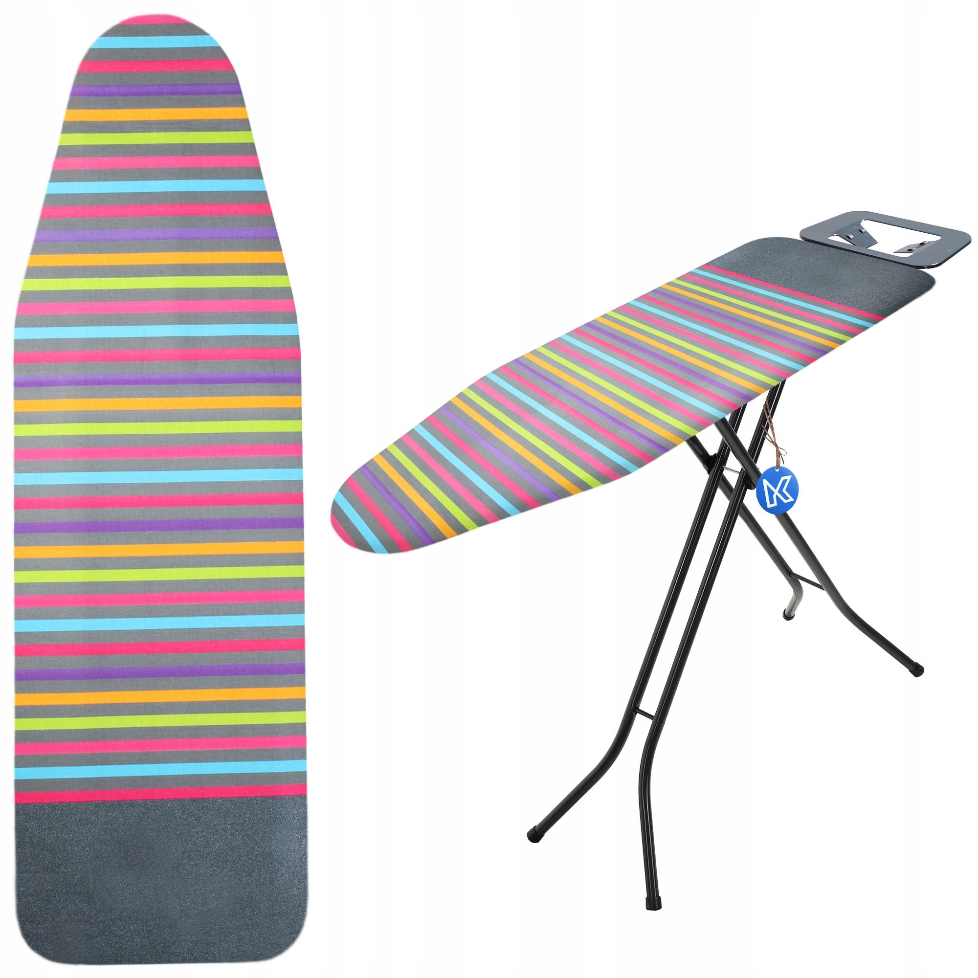 POKROWIEC NA DESKĘ DO PRASOWANIA 135x50 cm PODKŁAD DESKI NACIĄGANY LINIE