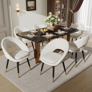 ECD Germany Lot de 6 Chaises de Salle à Manger Cuisine Salon Séjour ECD Germany Lot de 6 Chaises de Salle à Manger Cuisine Salon Séjour