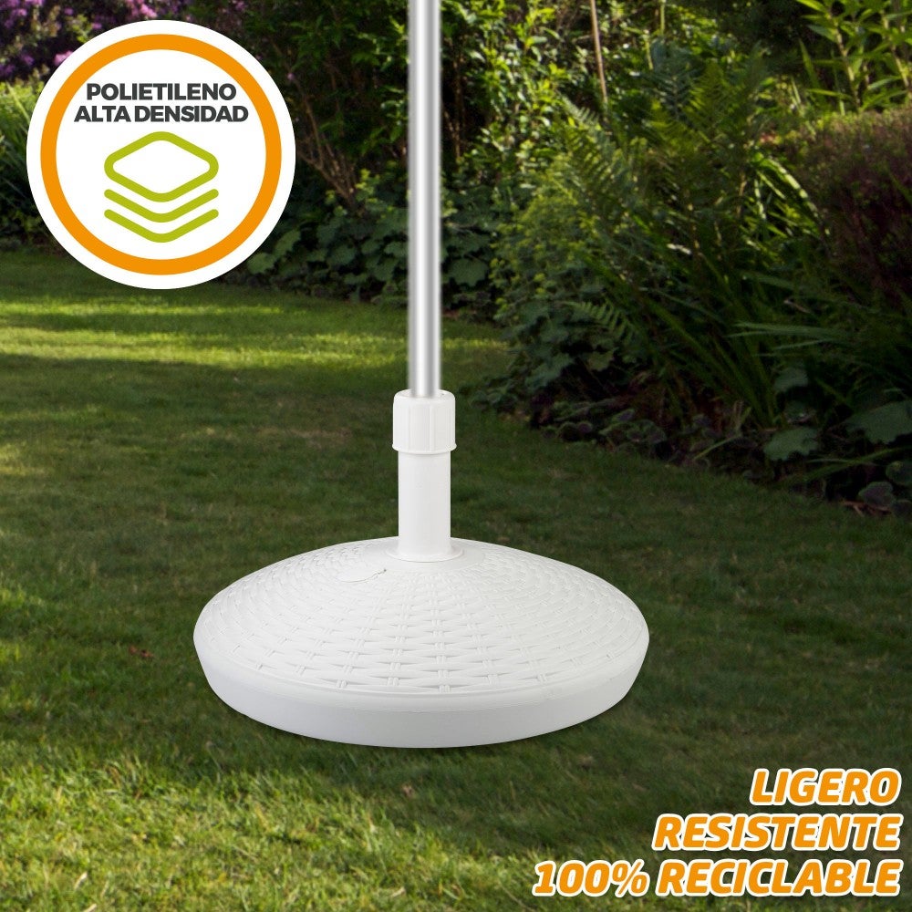 Base para sombrilla circular blanca 25-48 mm Aktive - 5
