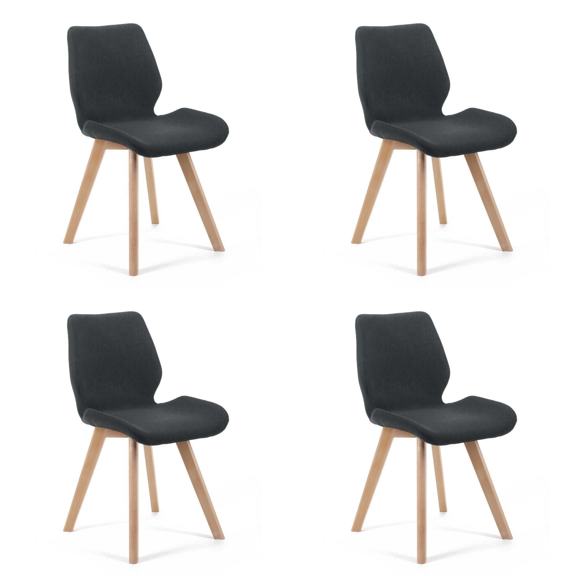 4x krzesło tapicerowane SJ.0159 Czarne