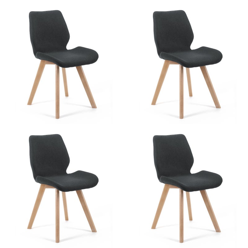4x krzesło tapicerowane SJ.0159 Czarne