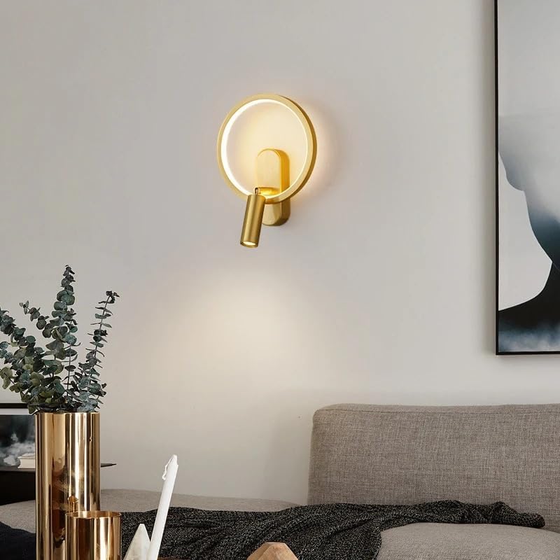 (Copper color) Générique Applique murale tout cuivre, lampe de chevet simple et minimaliste, éclairage luxueux, ambiance créative dans la chambre - 4