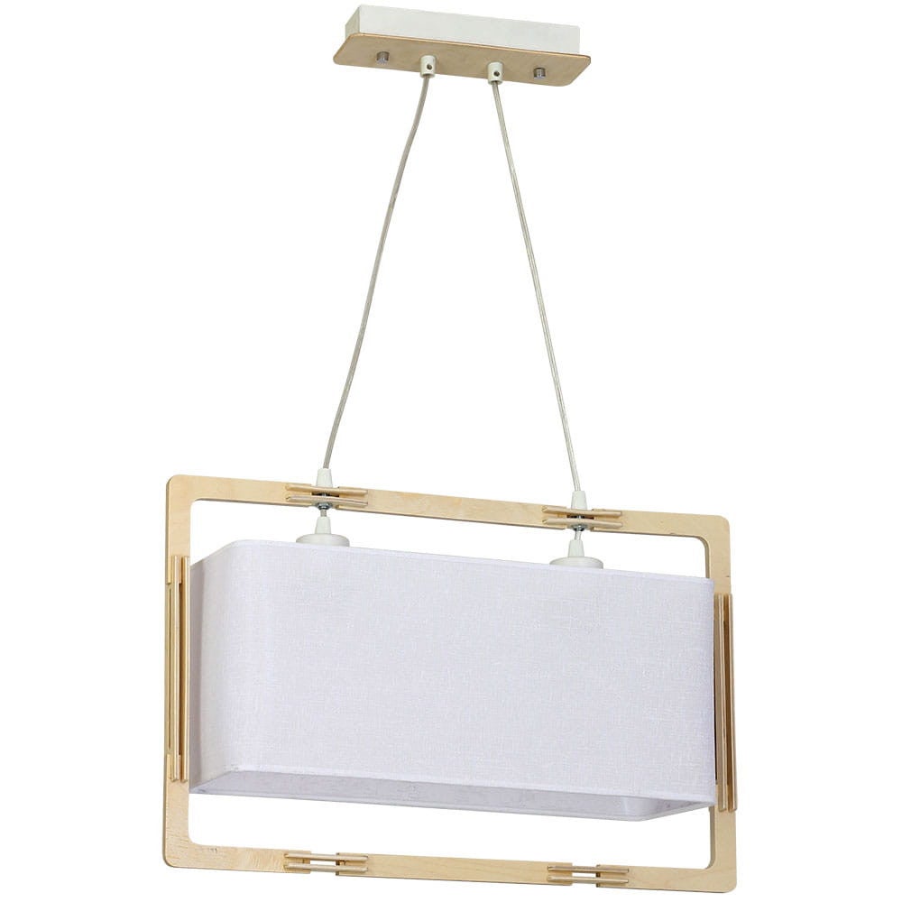 Lampa sufitowa wisząca Loki biała 2xE27x60W wym: 80 x 50 x 14 cm metal Aldex