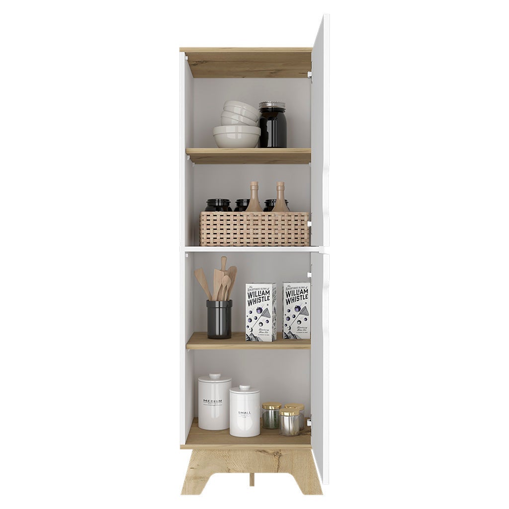 Mueble auxiliar de cocina alto Pamplona en Melamina con 4 estantes y 2 puertas , 150.62 cm X 44.95 cm X 39.87 cm , Multicolor - 5
