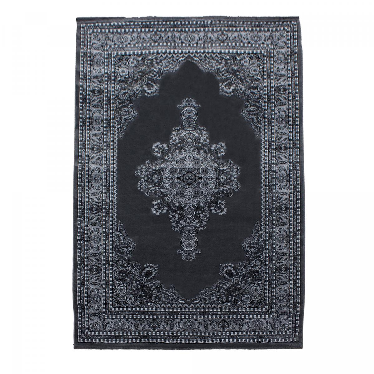 Tapis orient 300x400 rectangle gris tissé motifs orientaux BISKO 2 ...
