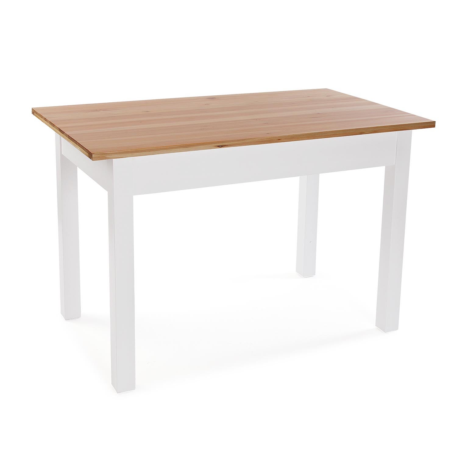 Versa Oneka Set Di Tavolo Da Pranzo Alto E Due Seggioloni, Marrone E Bianco 102x60x60cm 85407344