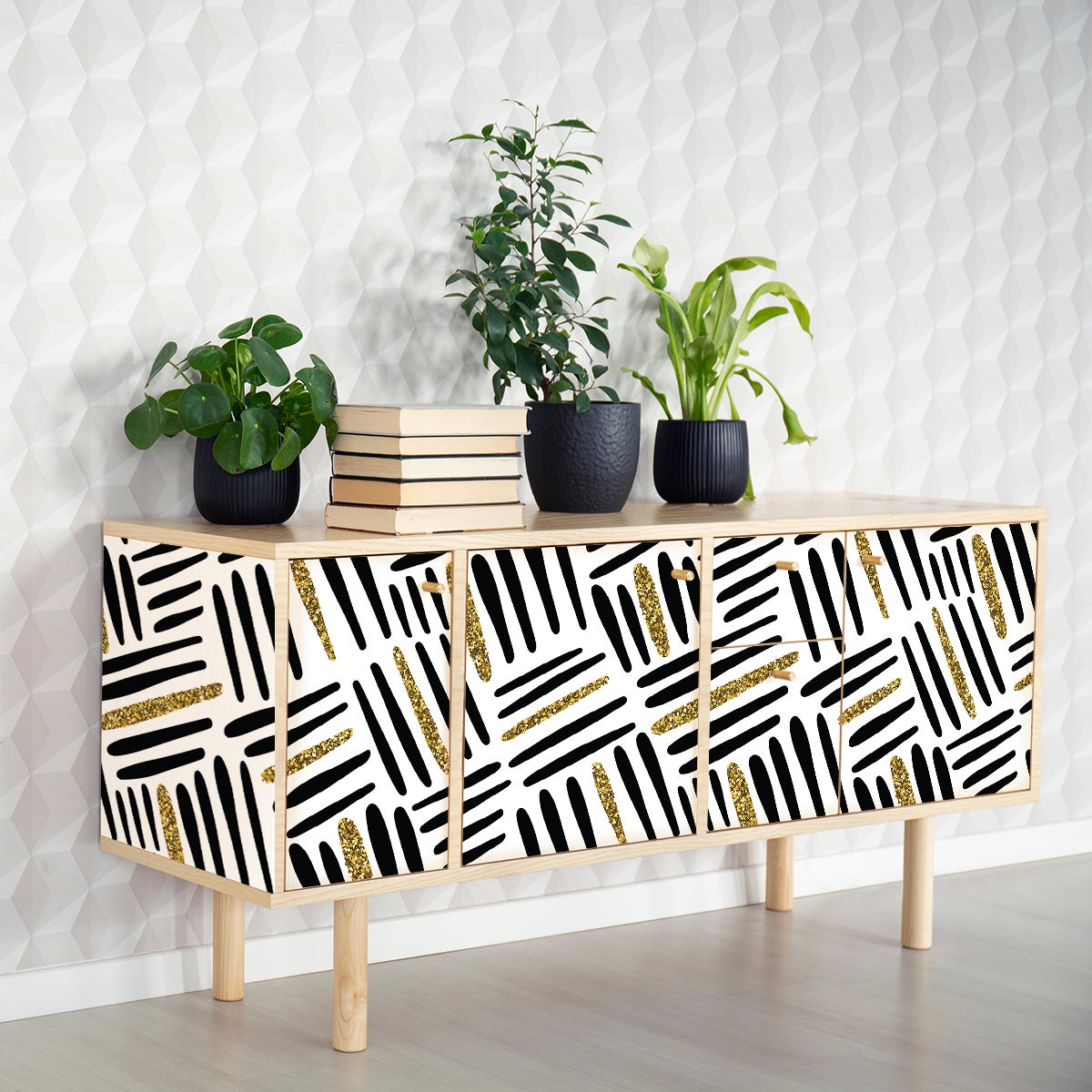 Vinilo muebles escandinavos arx - adhesivo de pared - revestimiento sticker mural decorativo - 60x90cm