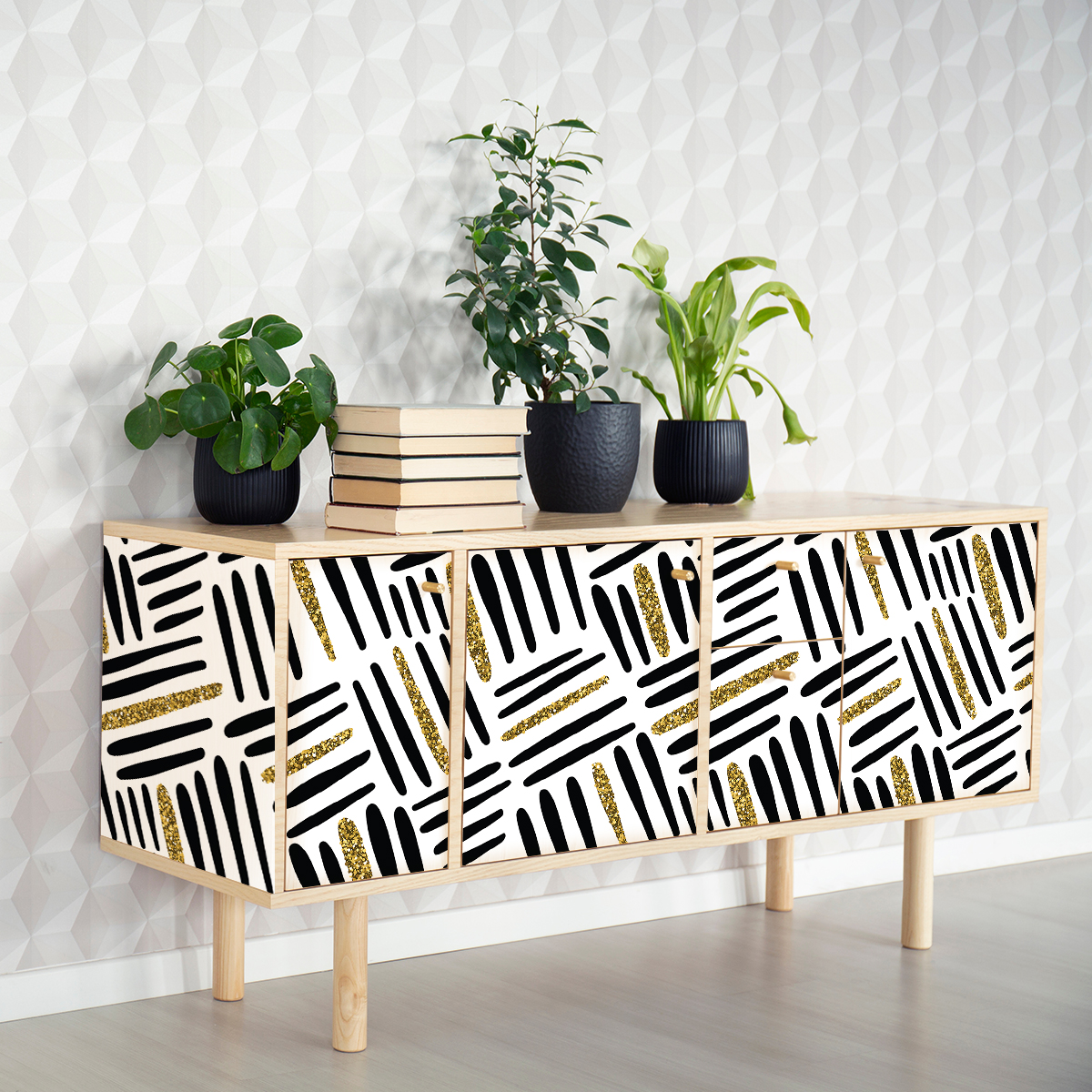 Vinilo muebles escandinavos arx - adhesivo de pared - revestimiento sticker mural decorativo - 60x90cm