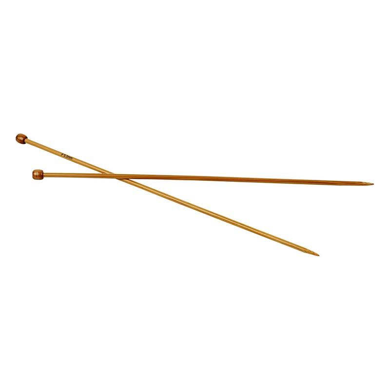 2 aiguilles à tricoter en bambou 35 cm - Ø 5 mm - Creotime - 2