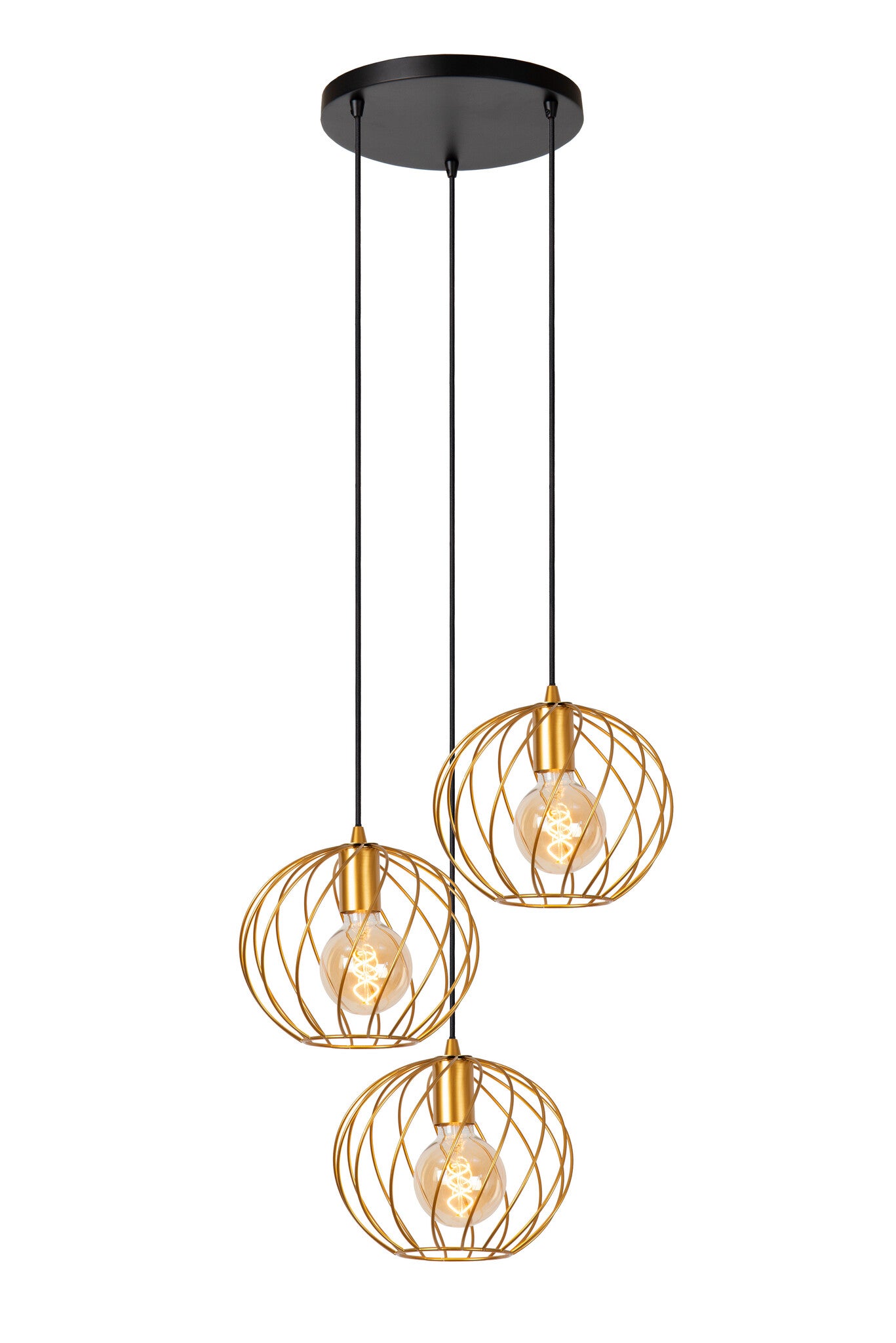 Lampa wisząca DANZA mosiężno-złota 3xE27x40W metal wym:155x50x50cm IP20 Lucide - 4