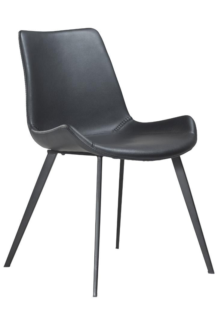 Hype Dan-Form krzesło stołowe PU skóra sztuczna czarny.