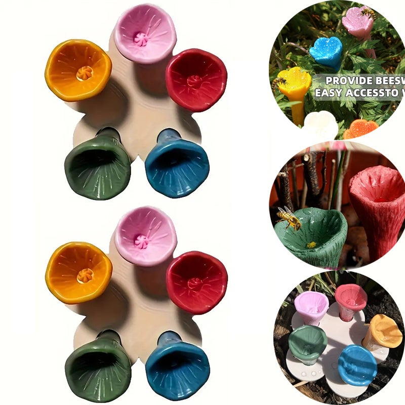 10 sztuk kubków do picia dla pszczół, poidełek dla pszczół, dozowników wody zaprojektowanych w celu przyciągania pszczół i motyli, do picia