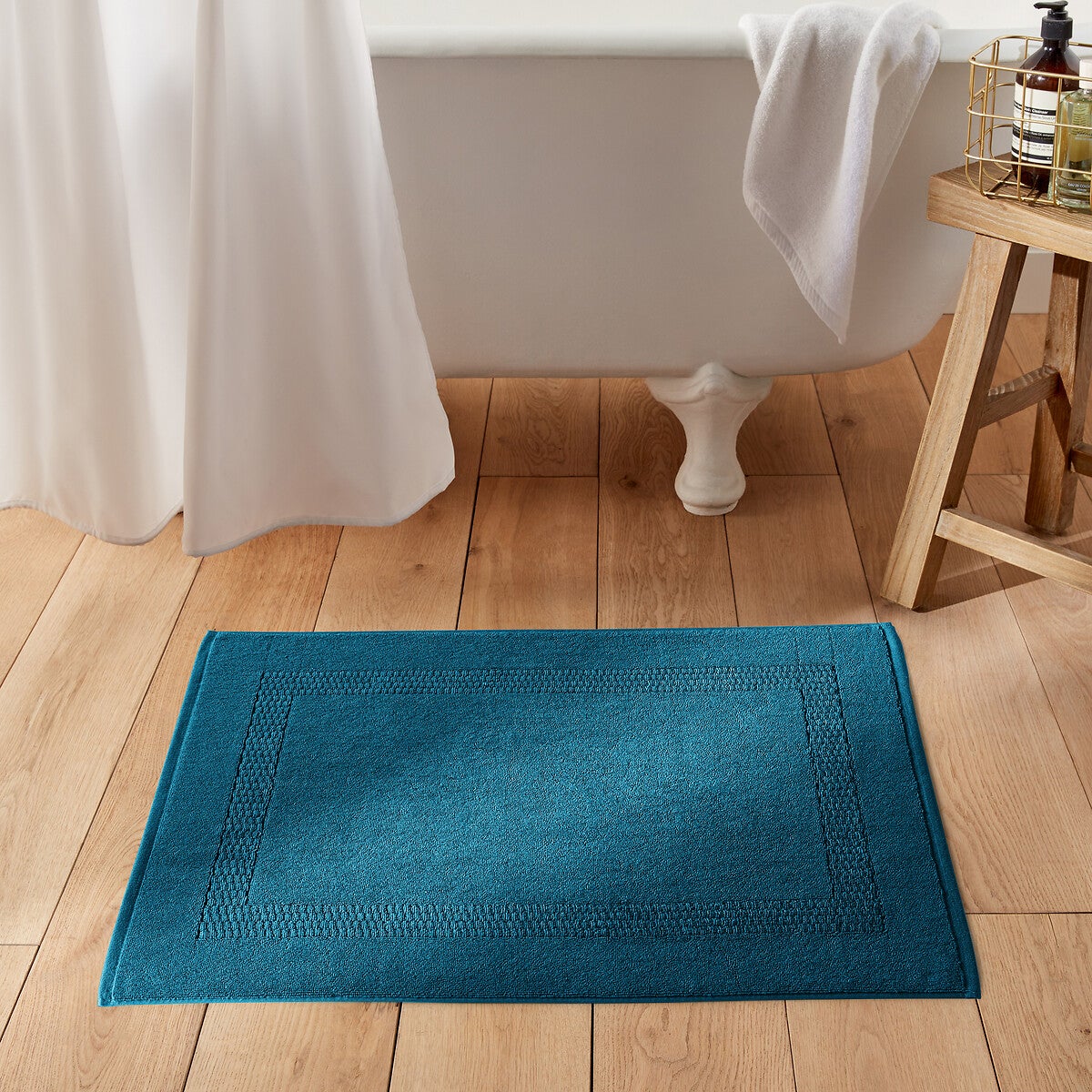 Tapis de Bain Bonjour. Bleu Clair