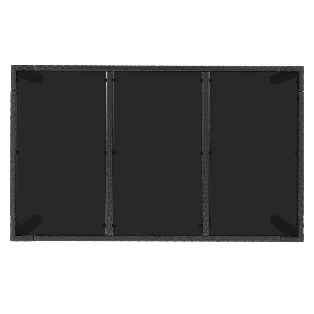 Maison Exclusive - Set da Pranzo da Giardino 5 pz Nero con Cuscini in Polyrattan - 9