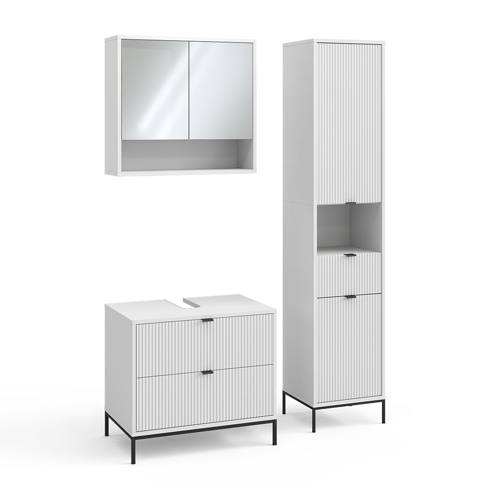 Vicco Zestaw mebli łazienkowych Eliza, Biały, 3 części