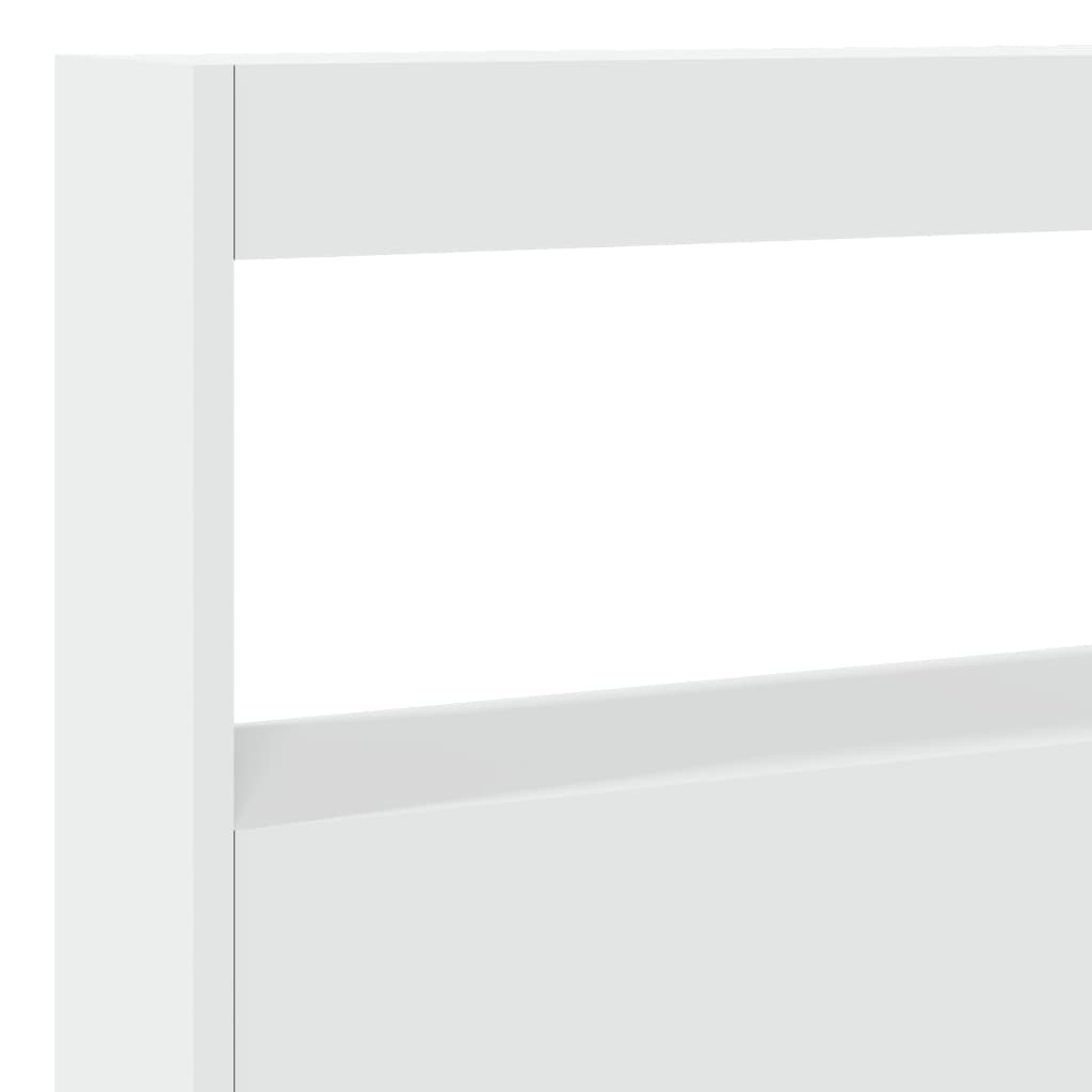 vidaXL Armoire tête de lit avec LED blanc 140x17x102 cm - 9