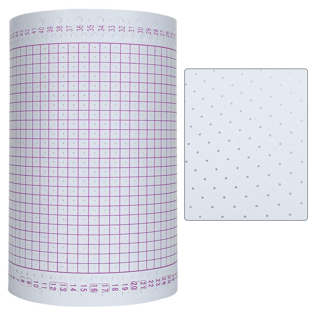 Lote de 100 rouleaux de cartes perforées rouges pour machine à tricoter 24 puntos