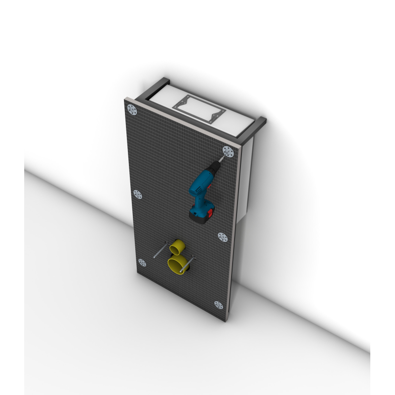 Grohe Pack WC bâti autoportant + WC sans bride SAT + Abattant softclose + Plaque chrome mat + Set habillage - 2