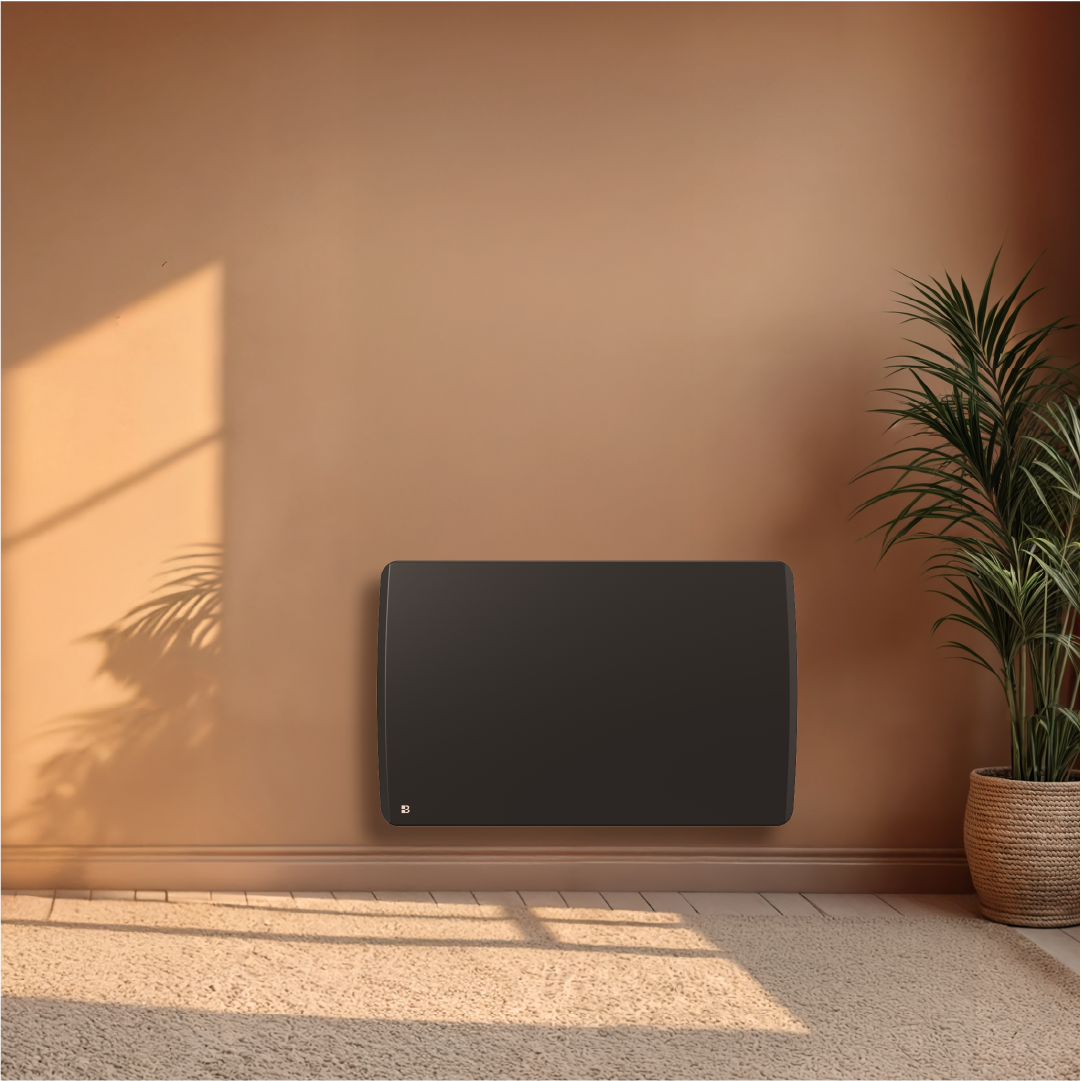 Radiateur électrique fixe à inertie sèche céramique 1500W Bestherm ARIA horizontal noir - 2