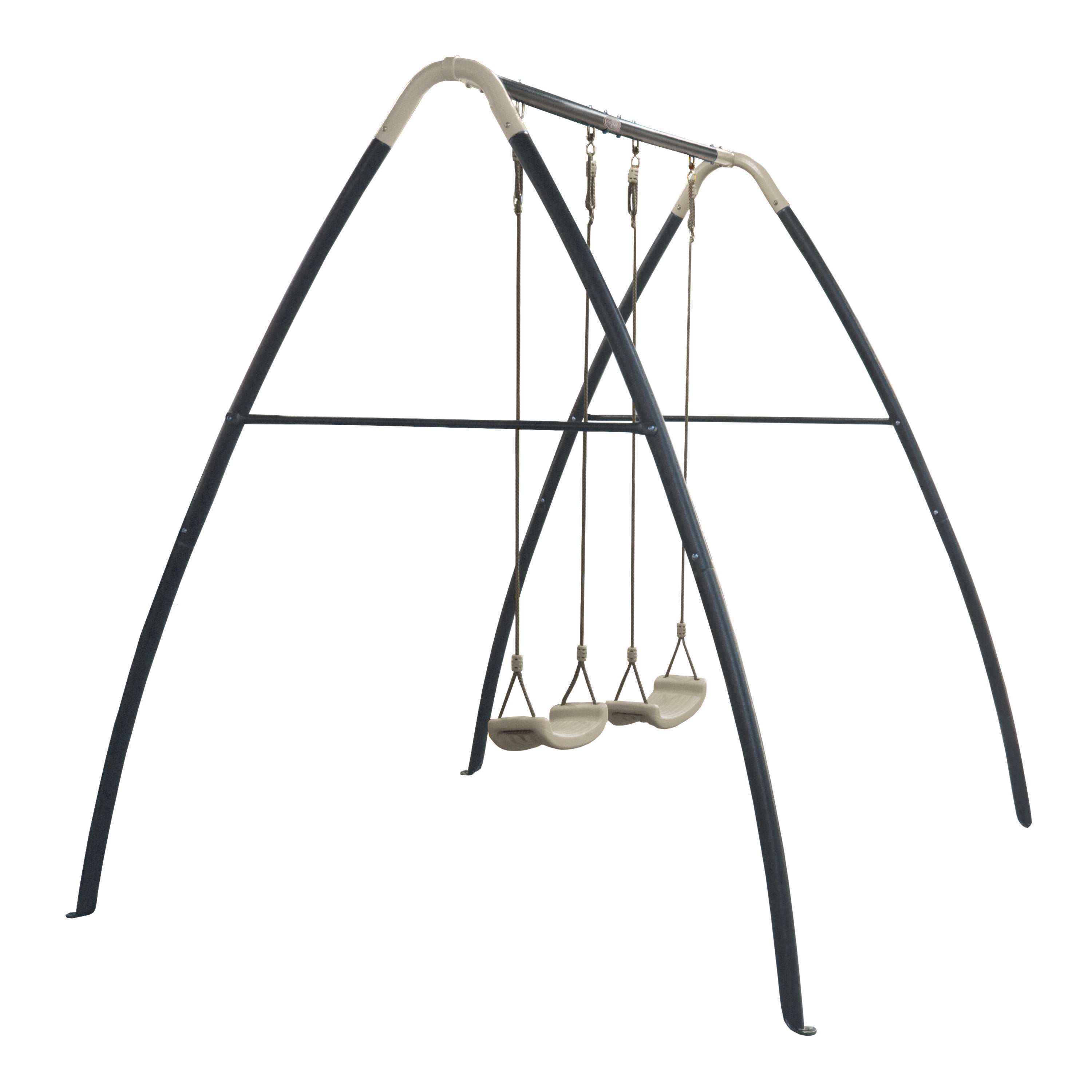 AXI Portique en Metal - Balancoire double, pour 2 enfants | Balançoire Metal, Portique Balançoire Métal pour l’extérieur / le jardin 2 agrès - 210 x - 4