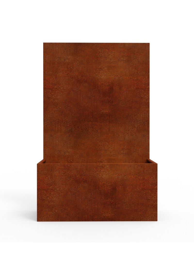 Jardinière avec panneau métal Acier Corten Premium H.180 cm - madecoupesurmesure - 2