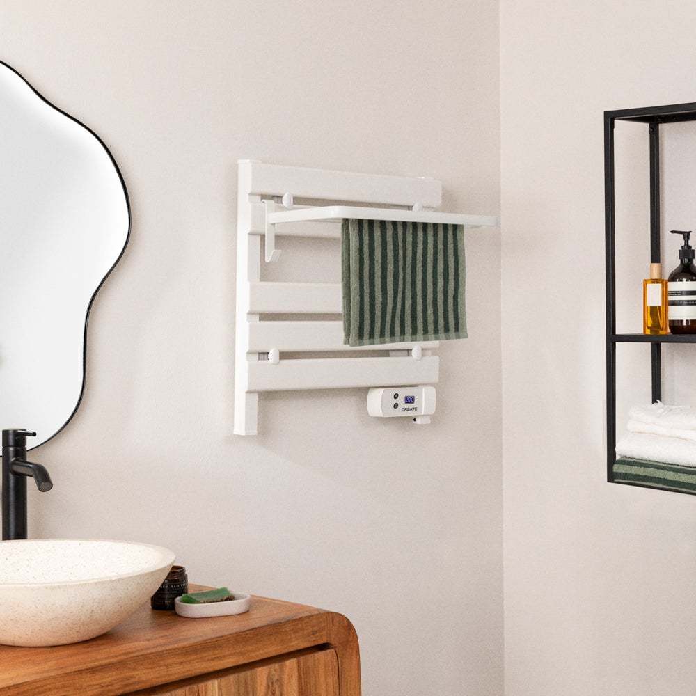 WARM TOWEL MINI - Elektryczny wieszak na ręczniki podłogowo-ścienny 150W