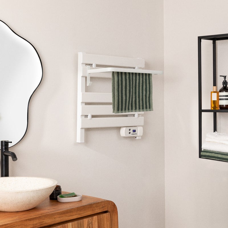 WARM TOWEL MINI - Elektryczny wieszak na ręczniki podłogowo-ścienny 150W