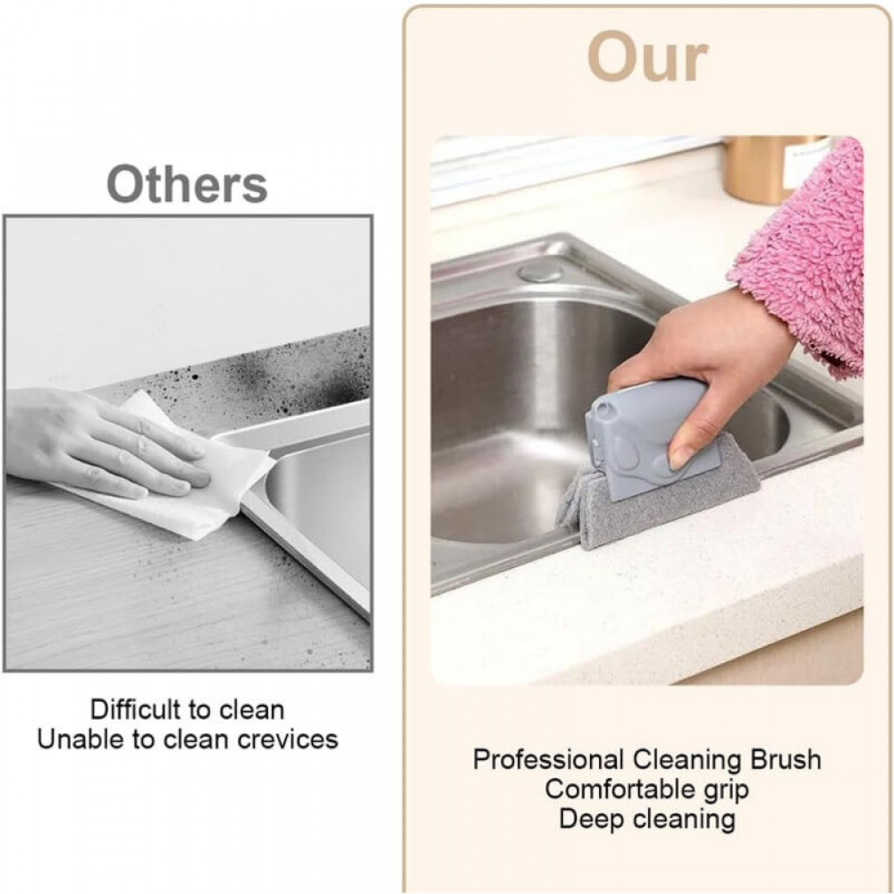 Kit De 3 Brosses De Nettoyage Pour Fentes Et Rails + 6 Cotons Rechange