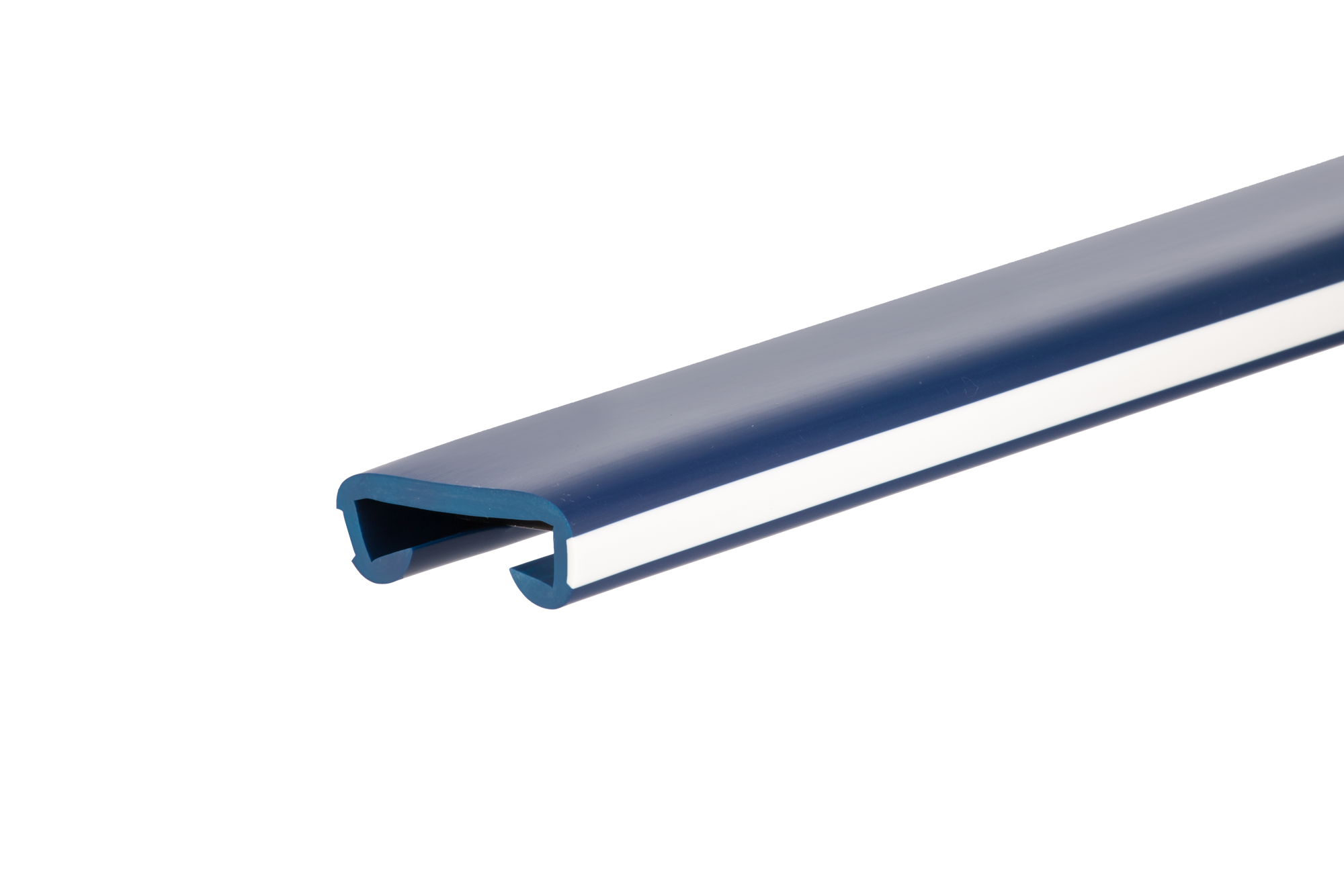 Poręcz PVC 40x8 mm LUX antypoślizgowa - 1 metr, ciemnoszaro-czerwony