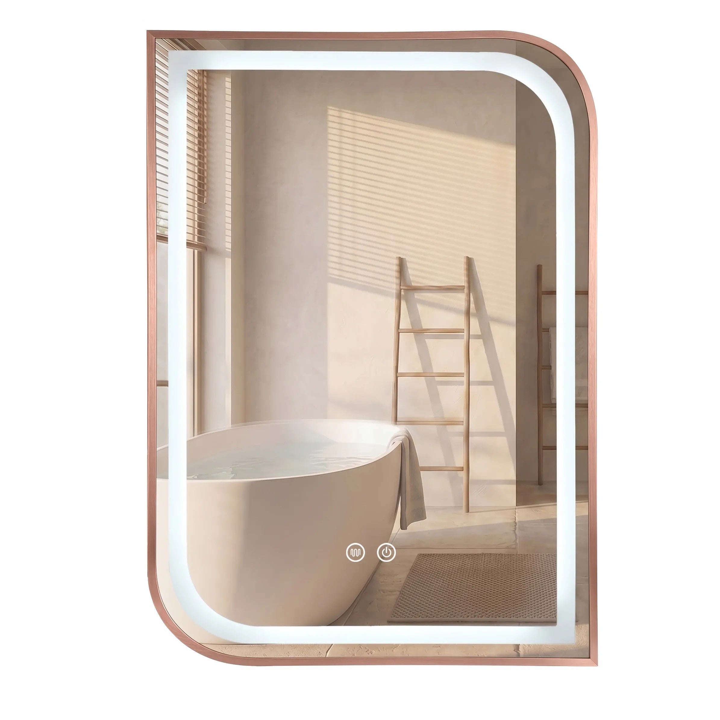 Rea Oglindă Led Zone 70x50 Brush Rose Gold