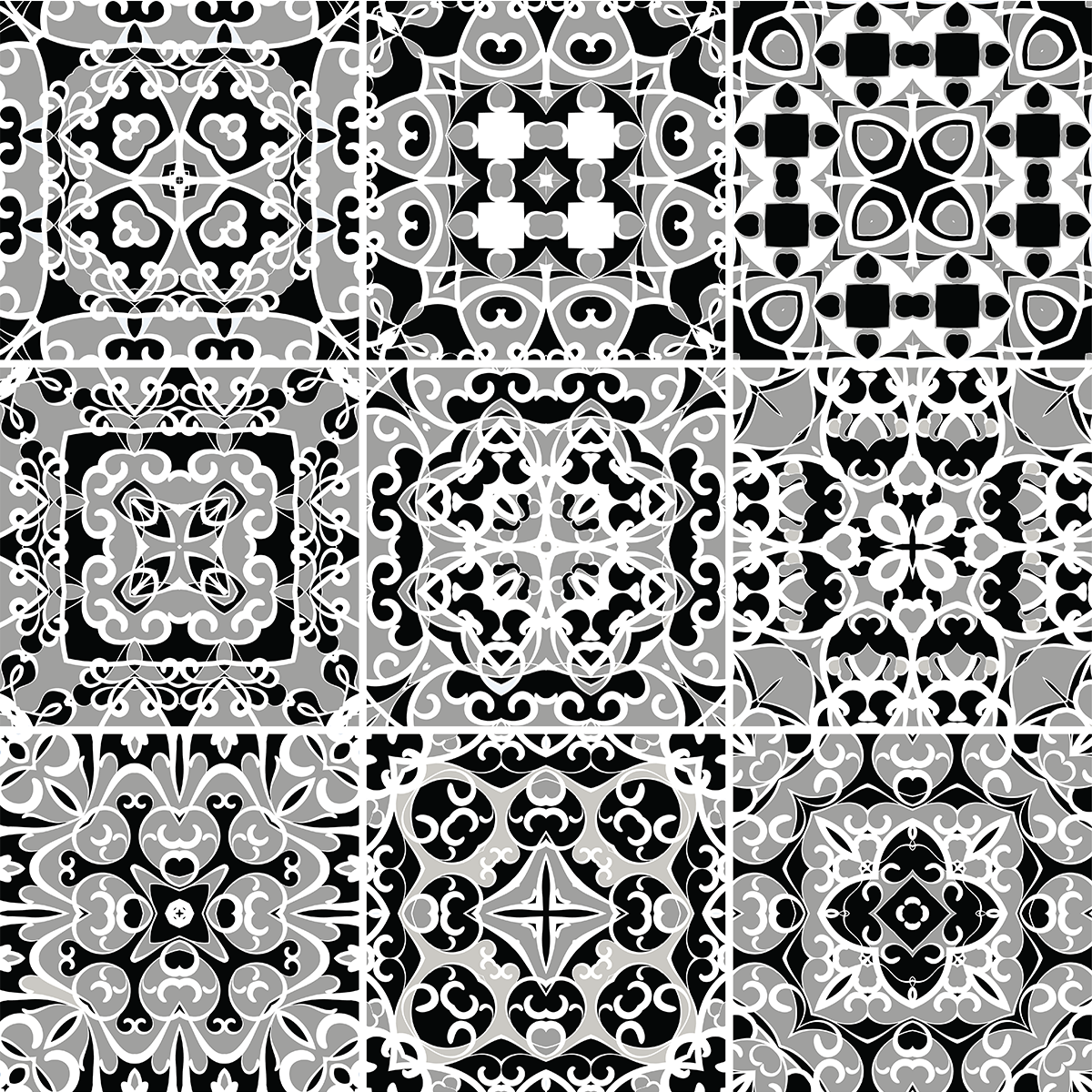 9 adesivi piastrelle azulejos doriane - Sticker adesivo - adesivi murali - 9stickers15x15cm - 2