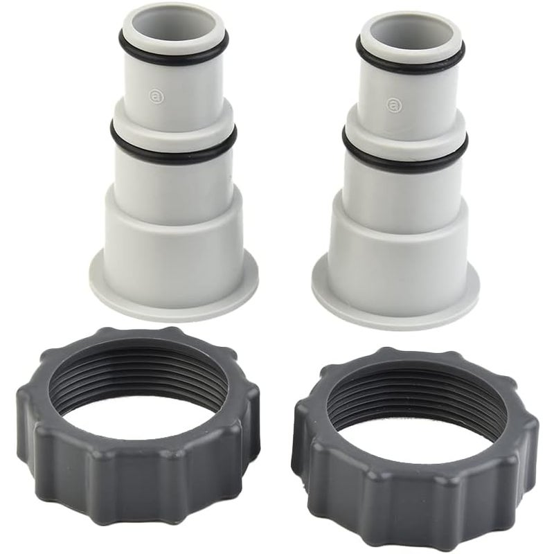 Zestaw 2 adapterów do węży Intex A, wymiennych z zaciskiem do pomp z przyłączem gwintowanym, szary