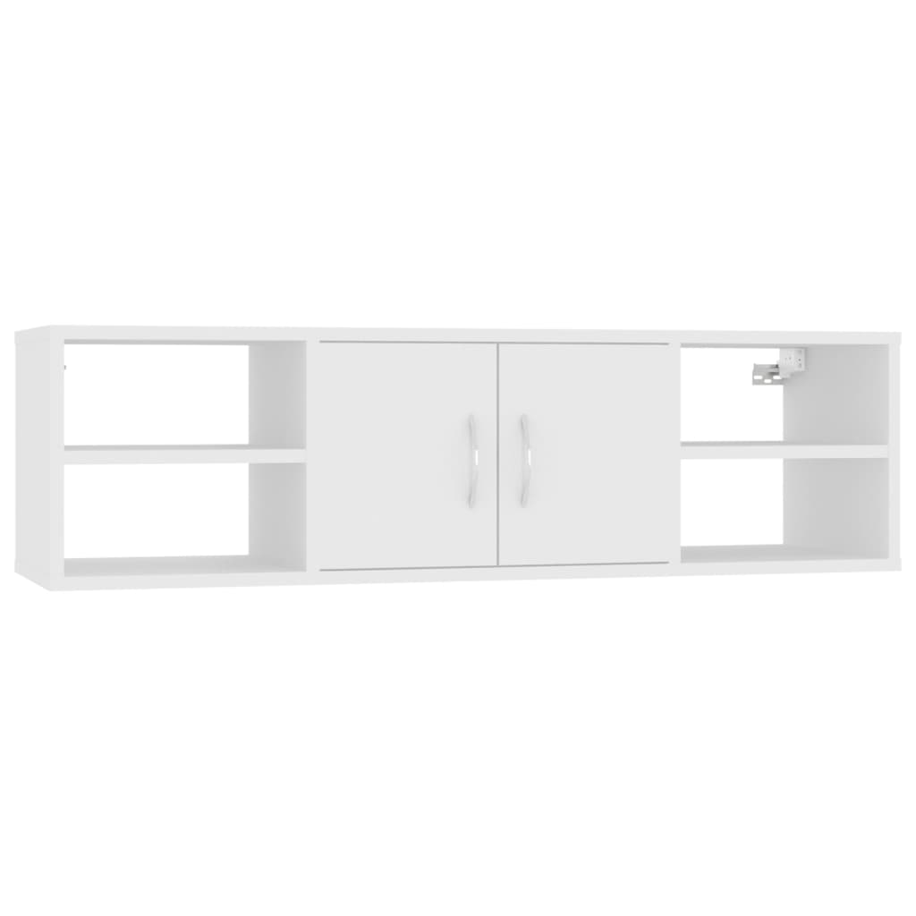 Étagère Murale Avec Tiroirs En Bois D'Ingénierie - Rangement Salon Chambre 80x33x17 Cm