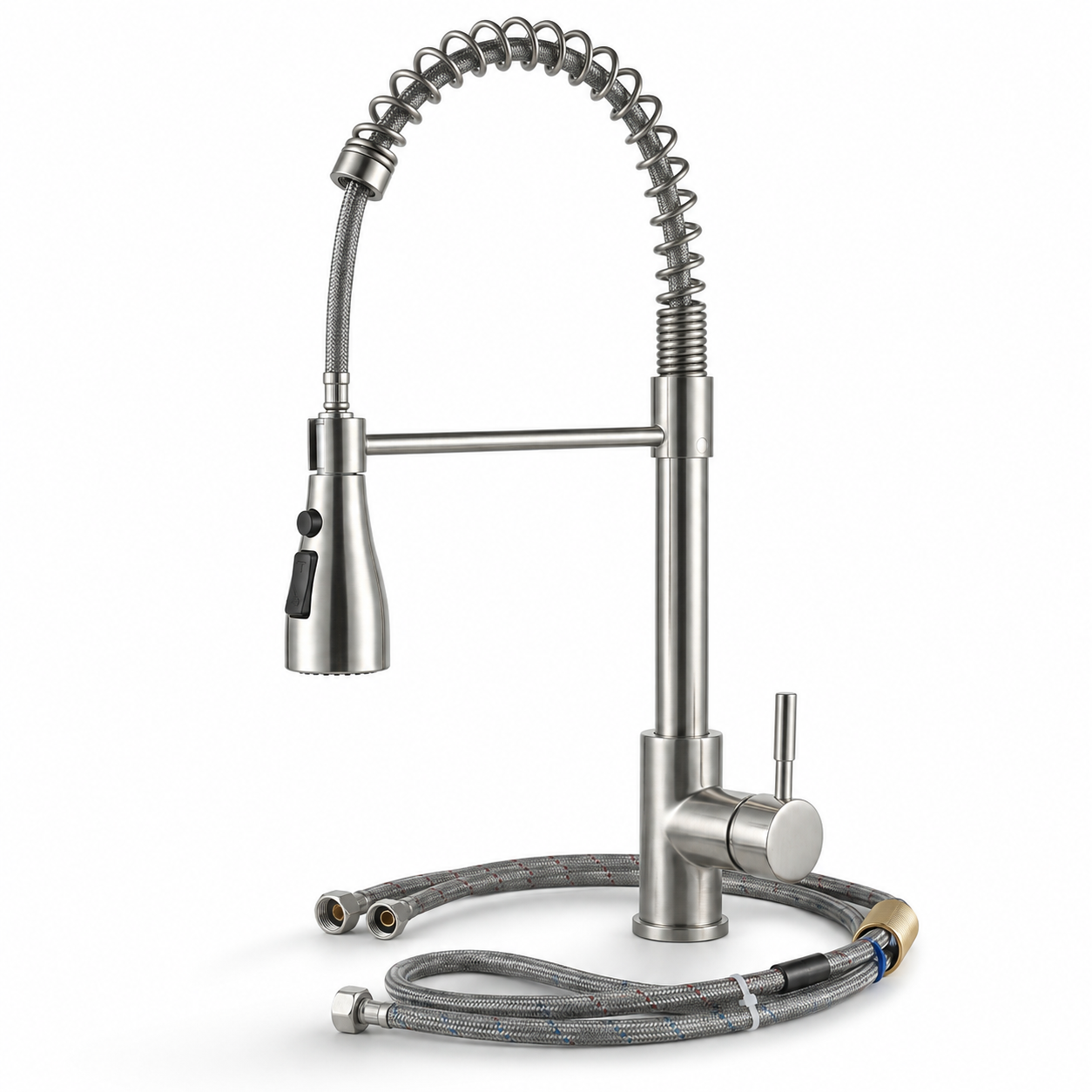 Miscelatore cucina estraibile con molla girevole 360° in acciaio inox ...