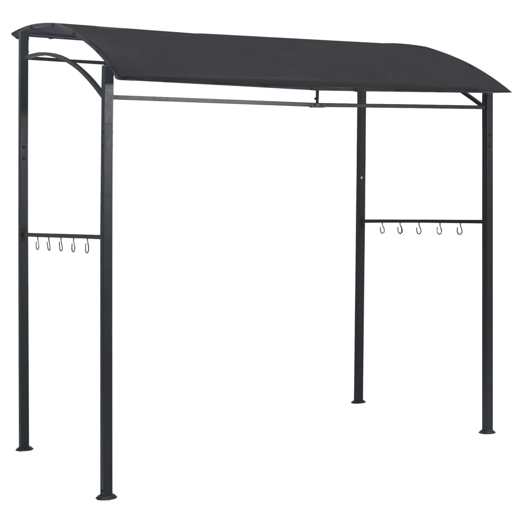 The Living Store - Belvédère de barbecue 215x150x220 cm Anthracite Acier - 3