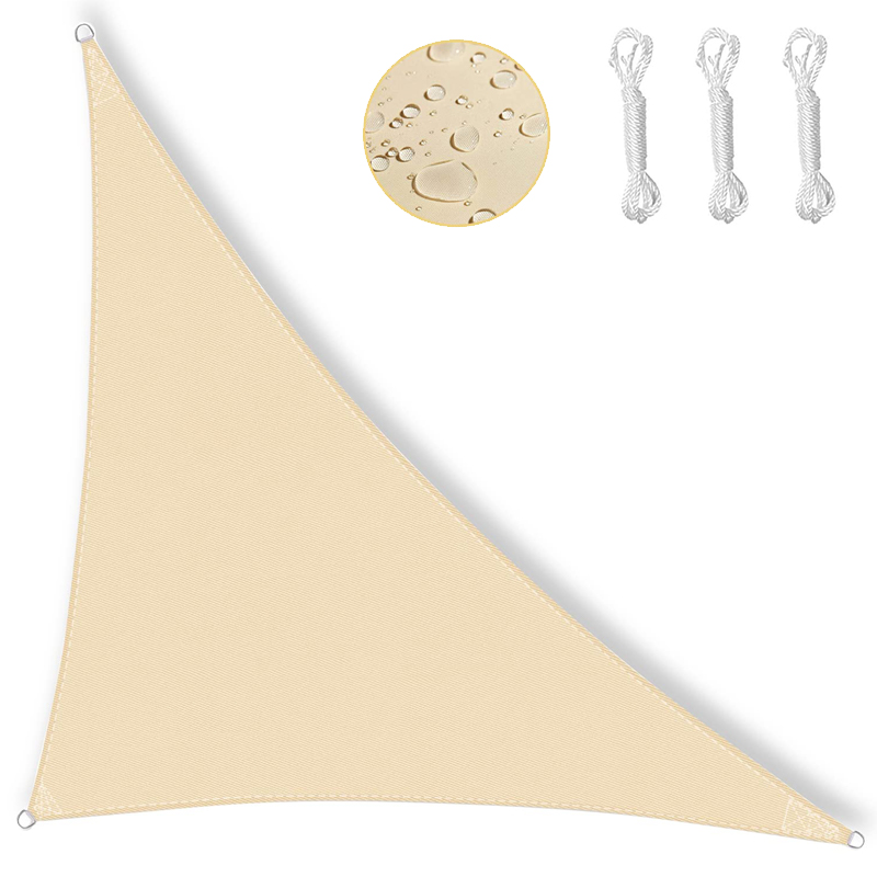 Voile D'ombrage Auvent Rectangulaire UV 1.4 X 2.2 M Imperméable D'Ombrage Toile Protection Des Rayons UV Résistant Pour Balcon Et Terrasse De Jardin Cour, Orange