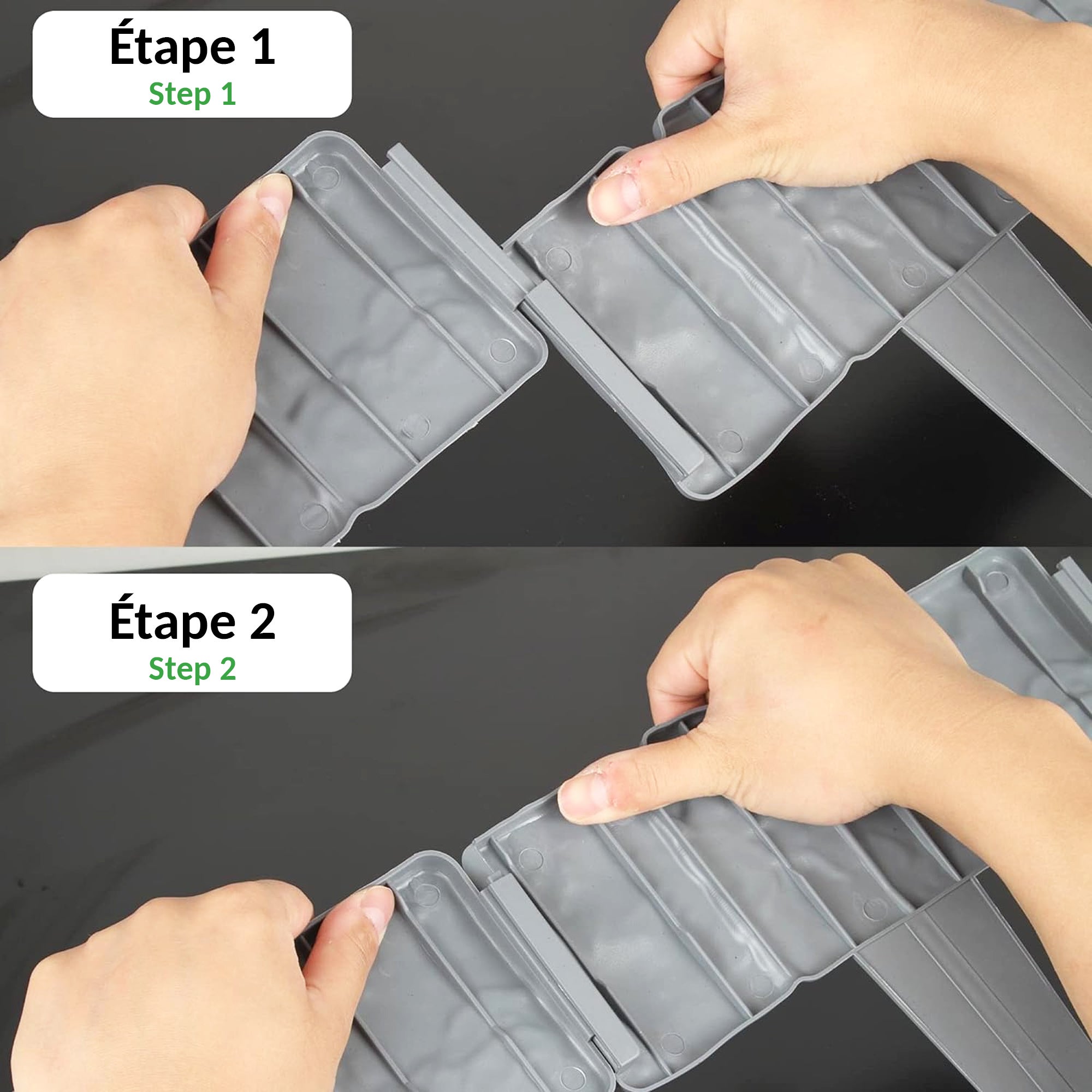 Lot de 10 - Module Bordure de Jardin Effet Pierre - 2.5 Metre lineaire - Rebord pour Clôture, Parterre, Plantation - Plastique Flexible - 25 x 10 CM - 6
