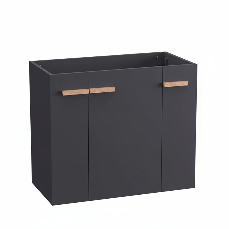 Szafka pod umywalkę L-WOOD 79 cm antracyt mat