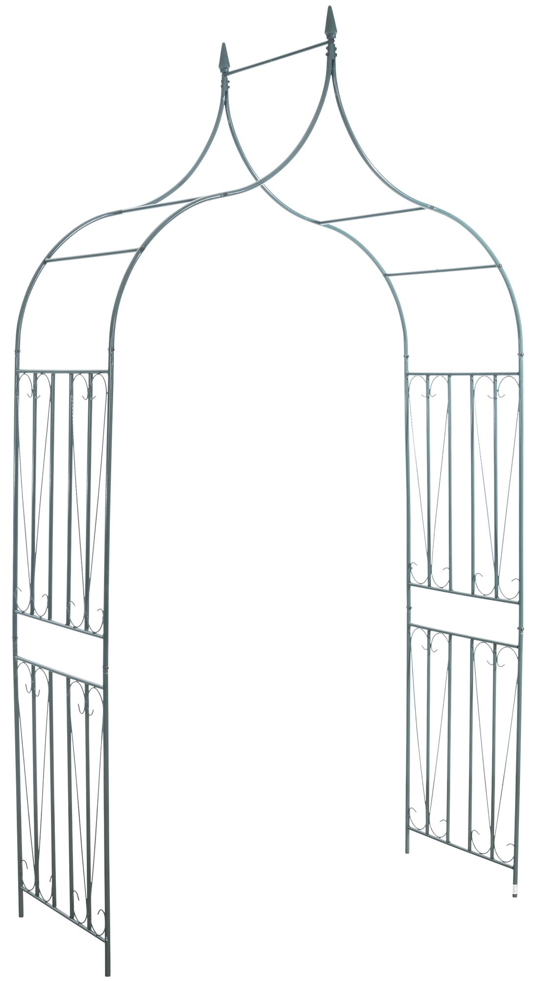 Arco Per Rose In Acciaio - Supporto Rampicanti 240x140x38 Cm, Nero - Foto 9