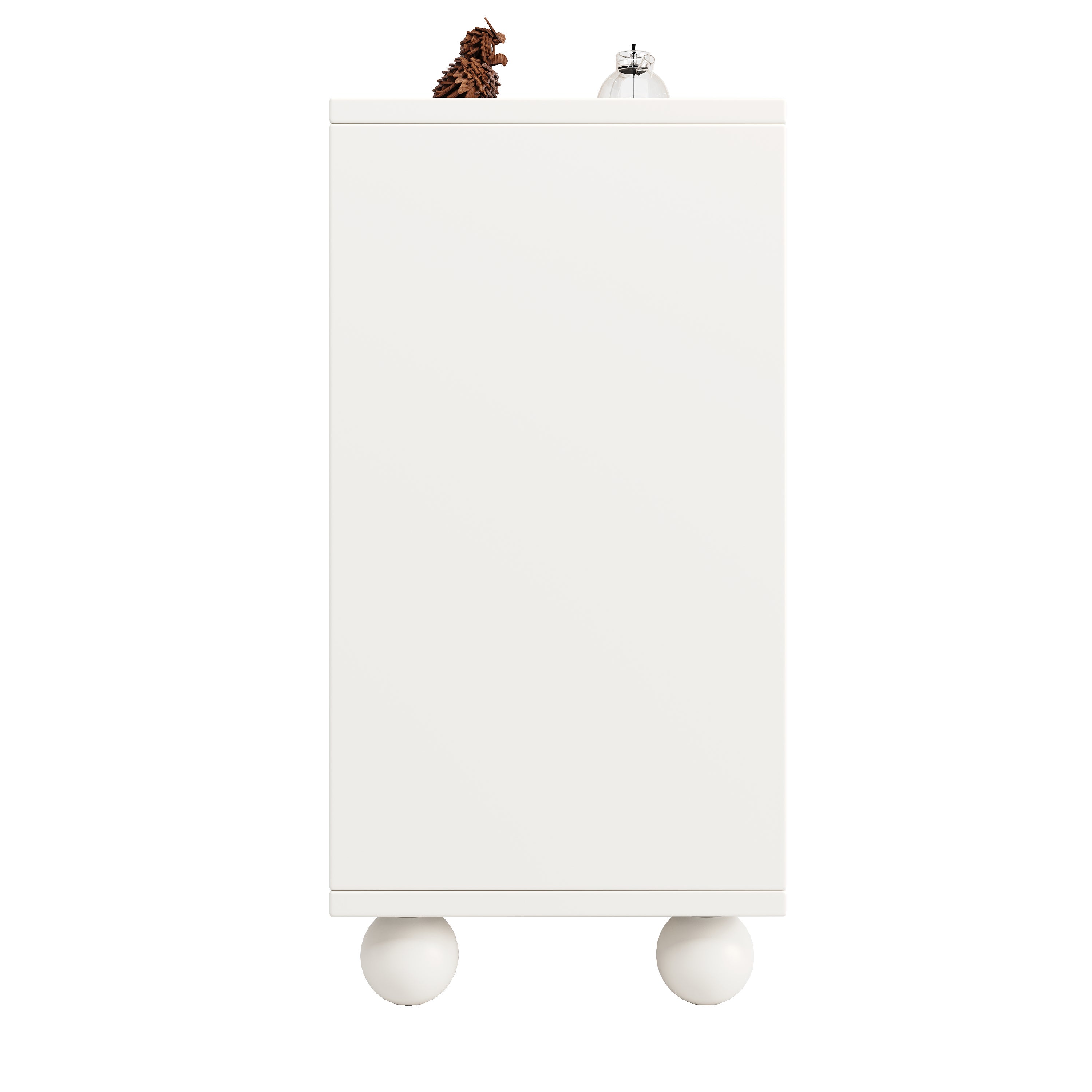 Buffet avec espace de rangement et 4 portes, MDF, 120×35×71 cm, blanc - 5