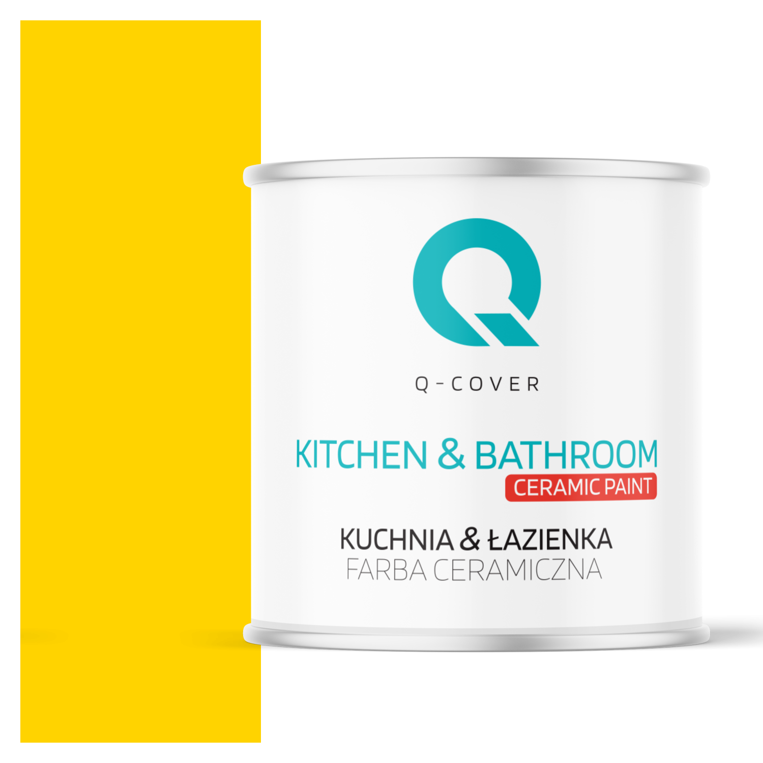 Farba Ceramiczna Kuchnia &amp; Łazienka Q-Cover Intensywny żółty H6967 Głęboki Mat 2L