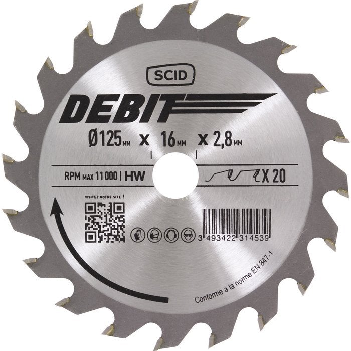 Lame de scie circulaire de 0,4mm d'épaisseur 40mm OD 72 dents pour