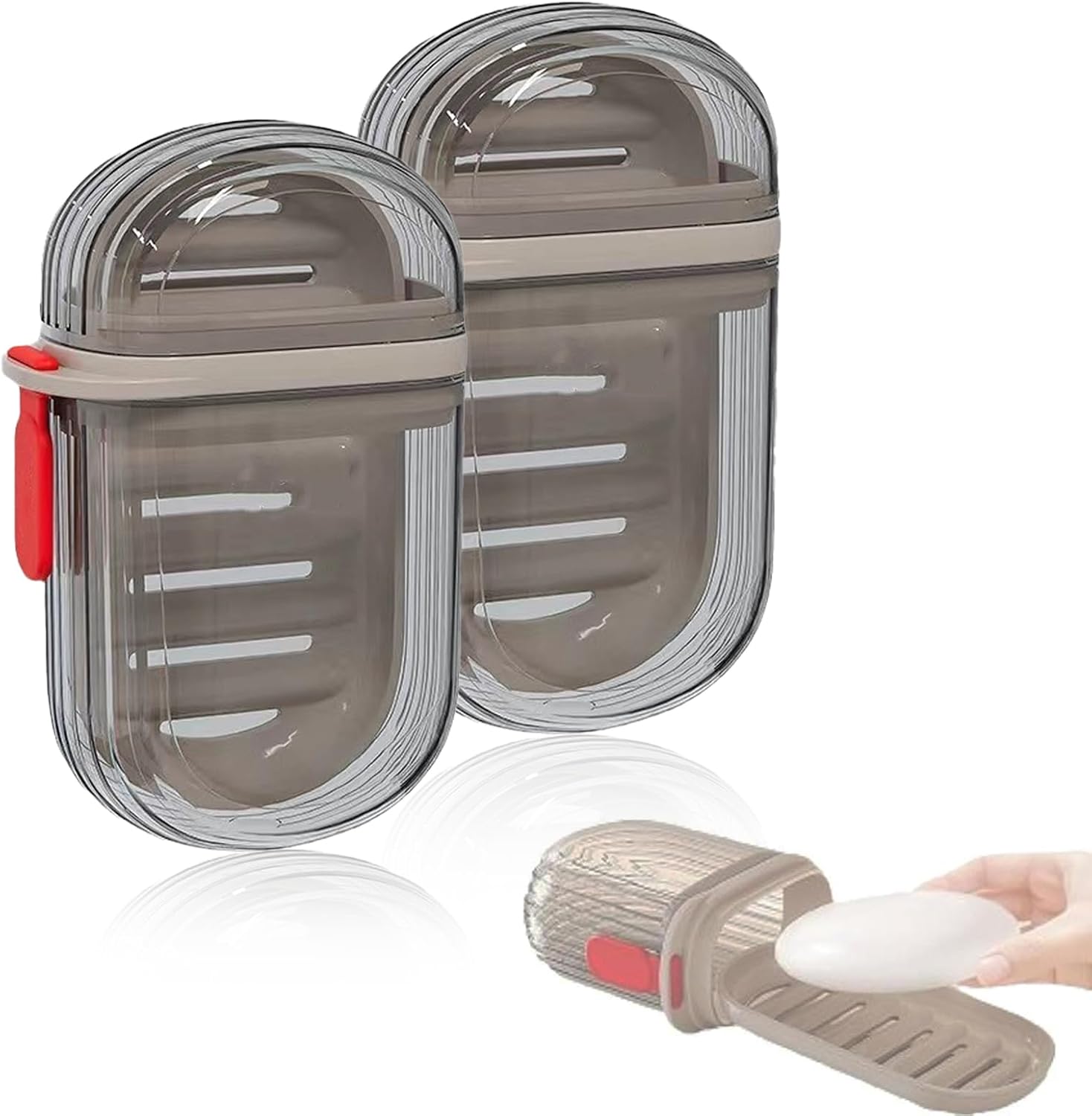 Sacs à Savon Solide/ Enduit Motif Tropical Orange Vert